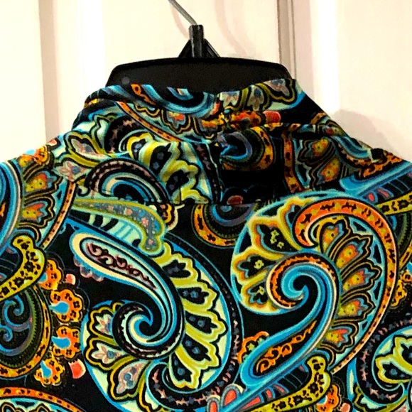 NOTATIONS Women’s colorful paisley blouse 3/4 sleeves sizePM NWOT - Picture 5 of 10